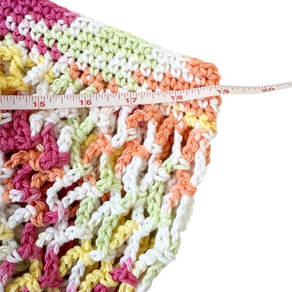 Mesh Market Bag Crochet Stretchable Over the Rainbow Colors, Brand New Handmade - Picture 3 of 4